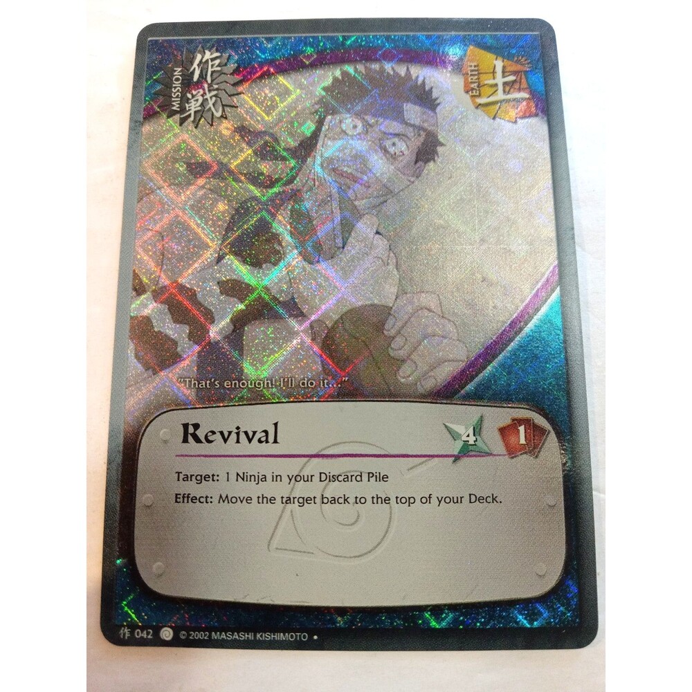 Vintage  Naruto Ccg  Zabuza Momochi Revival Mission Diamond Foil card